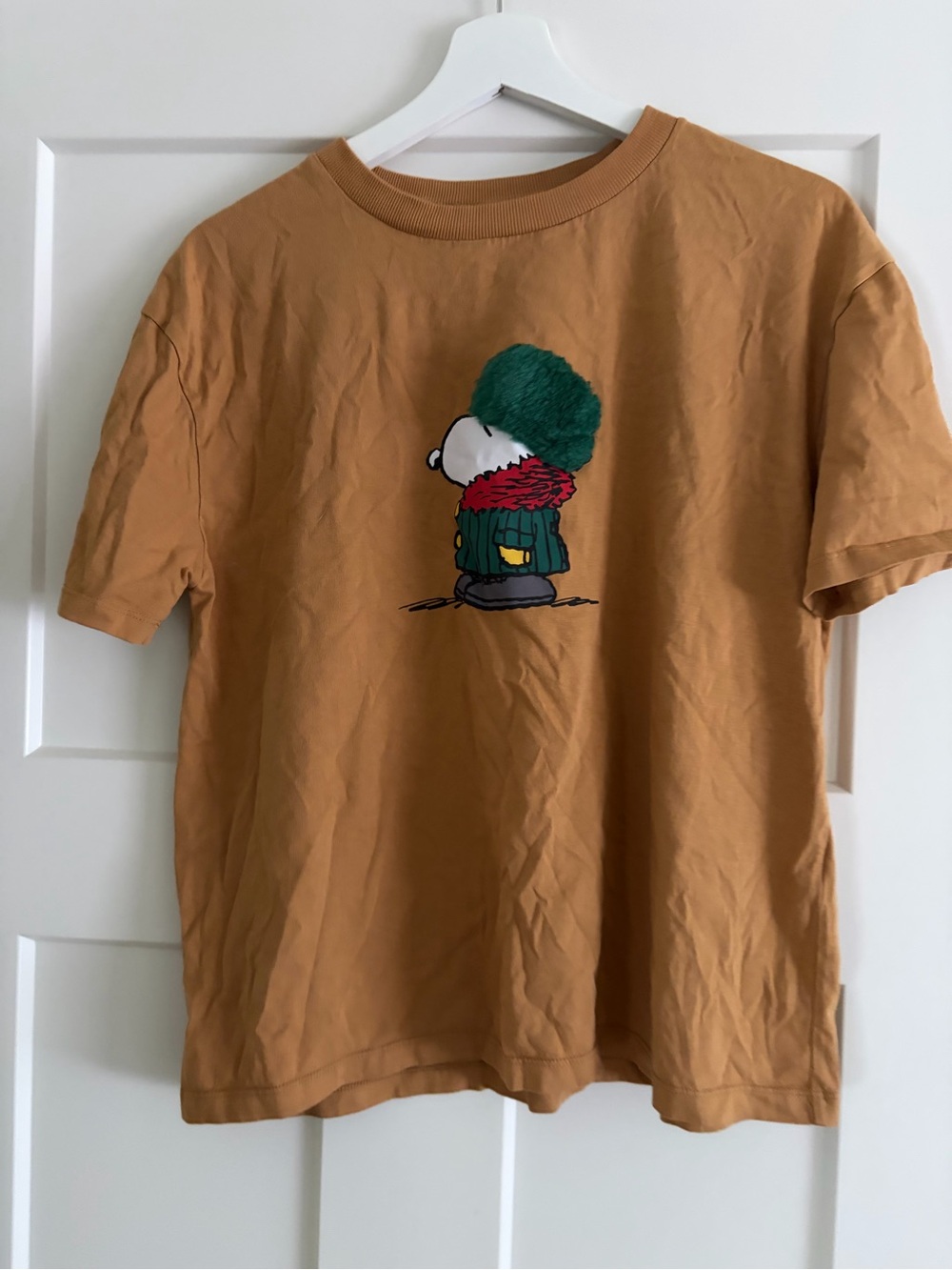 Tan Graphic Tee with Snoopy